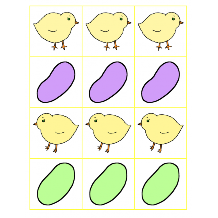 File Folder Preceding and Following Numbers 1-20 (Easter Theme)